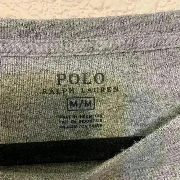 Polo by Ralph Lauren grey long sleeve sz M casual basic closet staple winter - Picture 2 of 8